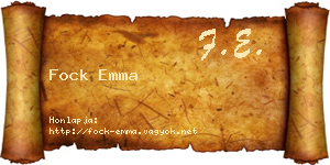 Fock Emma névjegykártya