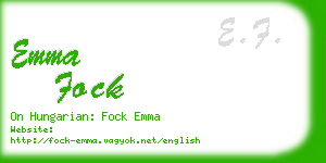emma fock business card